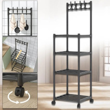 Ефективна організація простору: Мобільна 4-ярусна полиця-етажерка SKLM-21